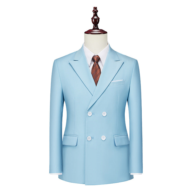 Men's Business Casual Double-breasted Suit Jacket