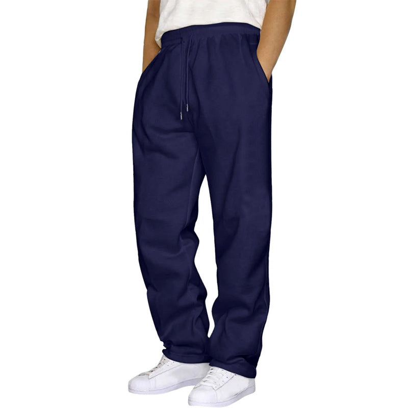Men's And Women's Fleece-lined Thickened Sweatpants