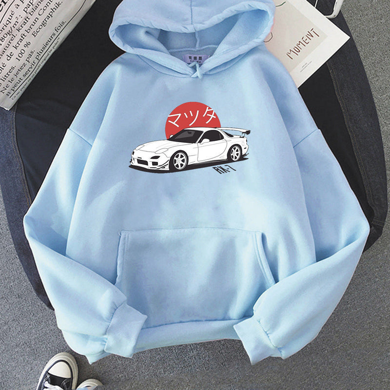 Car Printed Hoodie for men and women