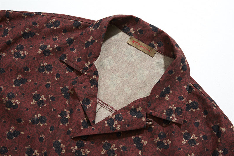 Summer Retro Printed Men's Short Sleeve shirt