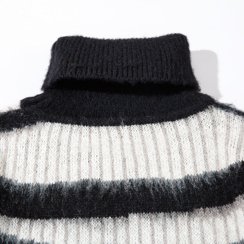 Long-sleeved Pile Collar Pullover Sweater