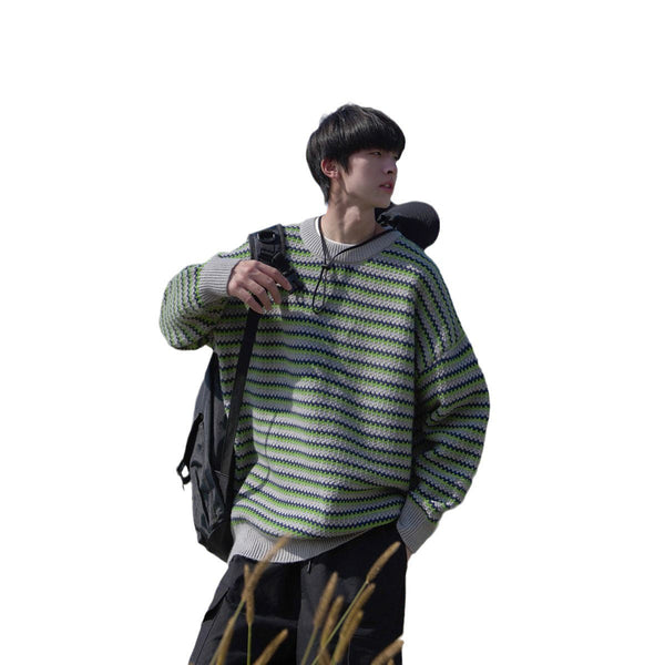 Winter Retro Temperament Striped Knitwear sweater