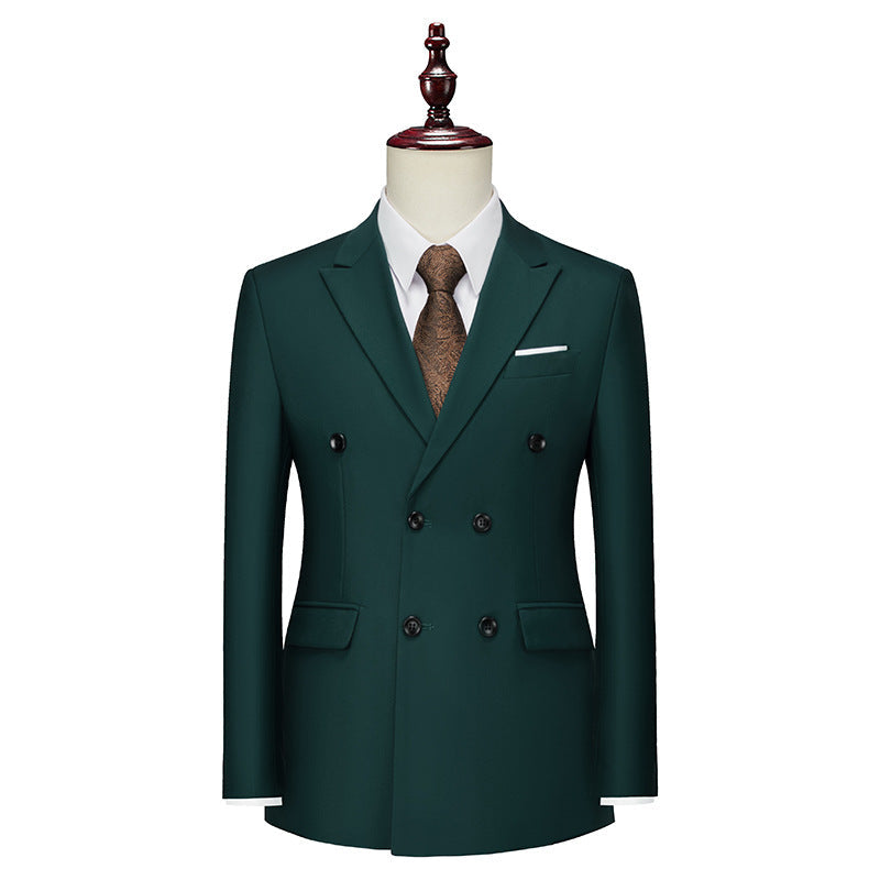 Men's Business Casual Double-breasted Suit Jacket