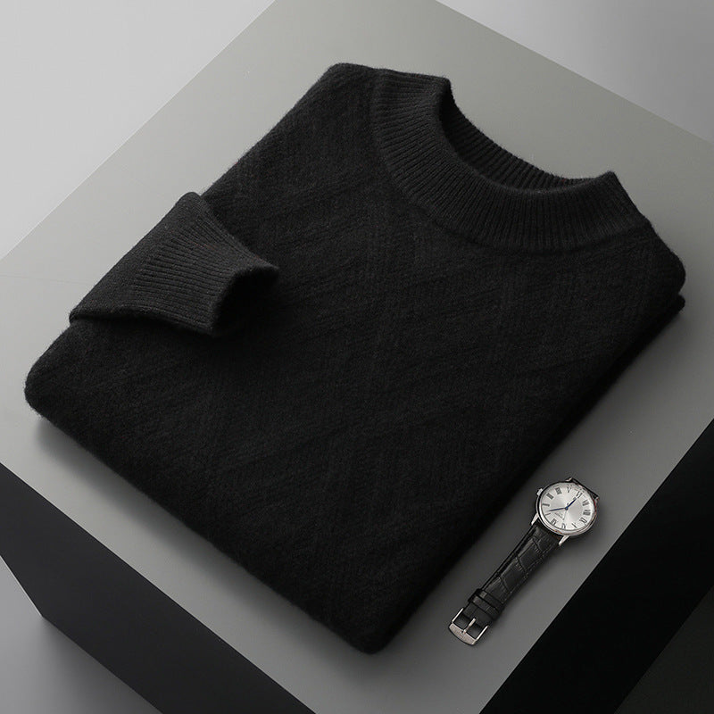 Woolen Men's Half Turtleneck Thickened Sweater