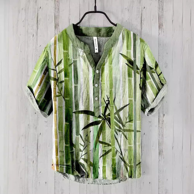 National Bamboo Printing Men's Shirt