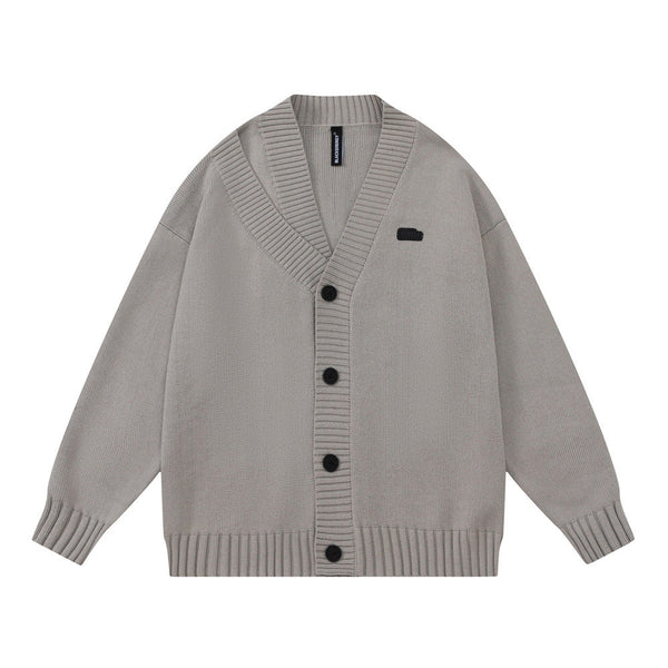 Spring And Autumn American V-neck Knitted Cardigan Sweater