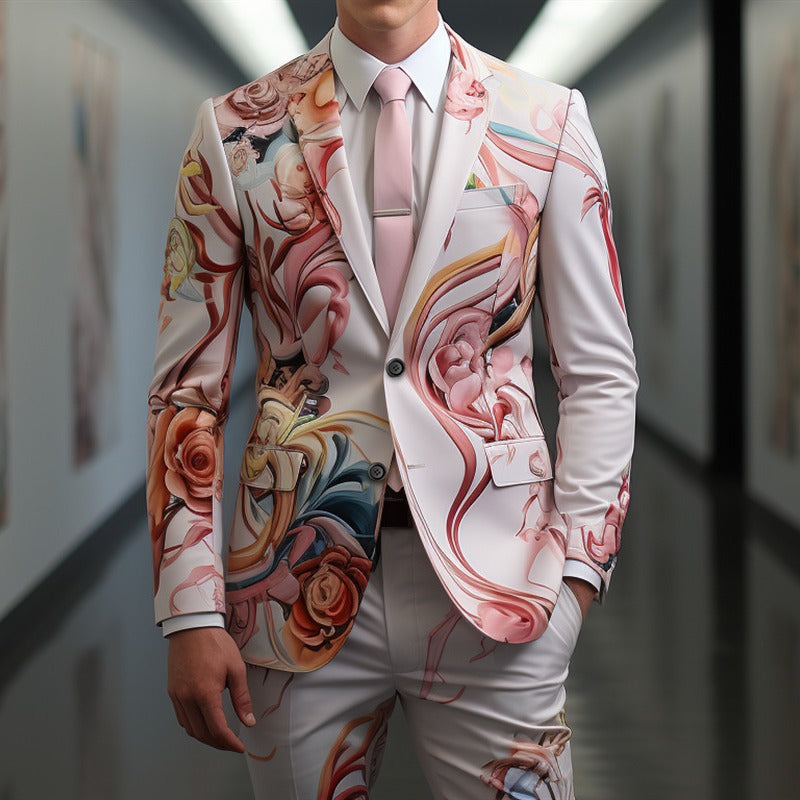 Men's 3D Digital Printing suit for party
