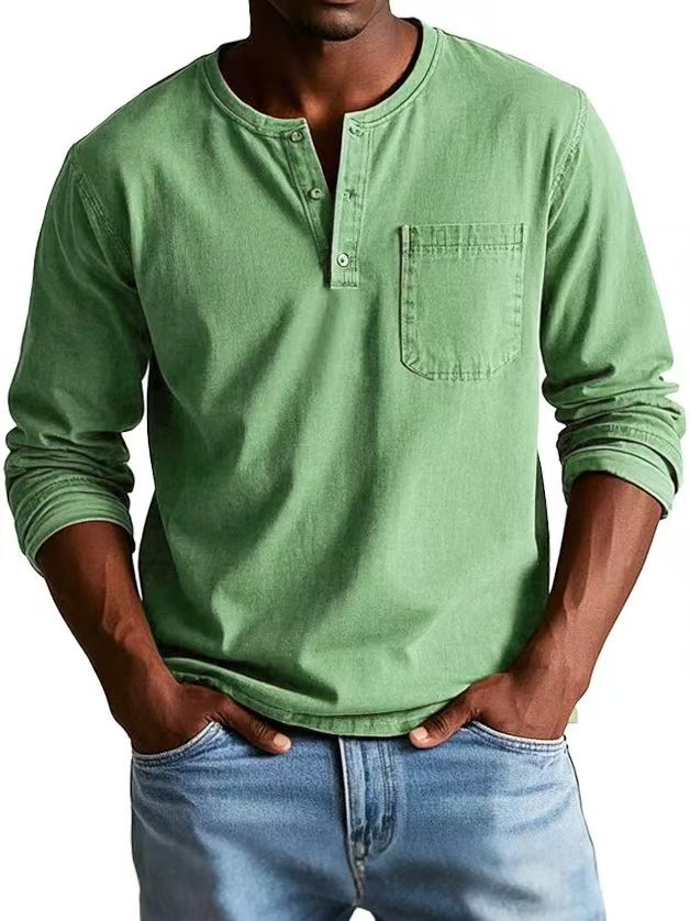 Men's Autumn And Winter Round Neck T-shirt Slim Fit T-shirt