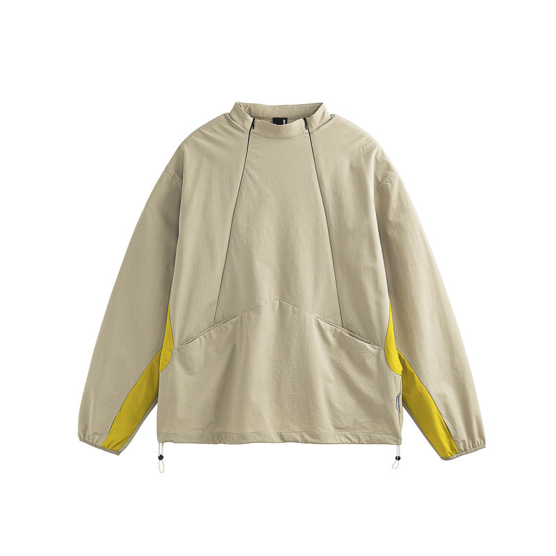 Color Matching Outdoor Sun Protection UPF50 Stand Collar Double Open Zipper Jacket