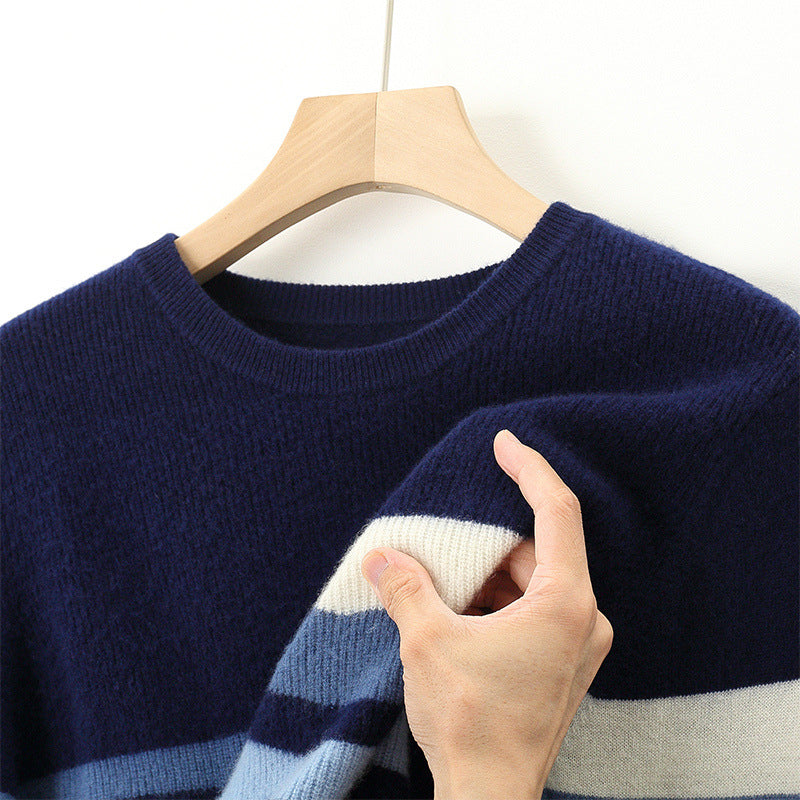Round Neck Woolen Sweater Men