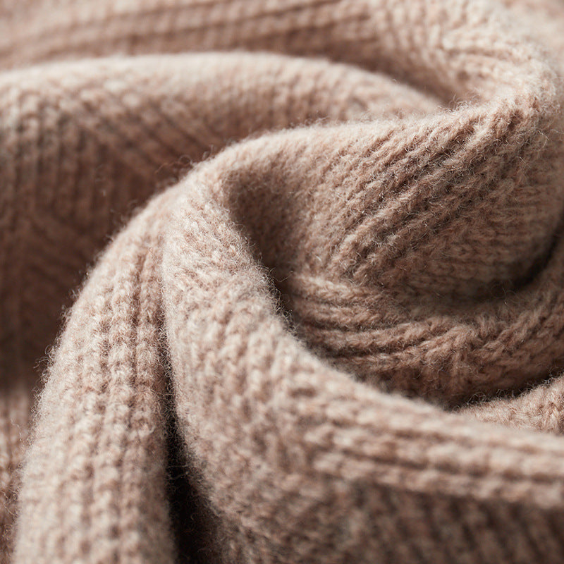 Woolen Men's Half Turtleneck Thickened Sweater