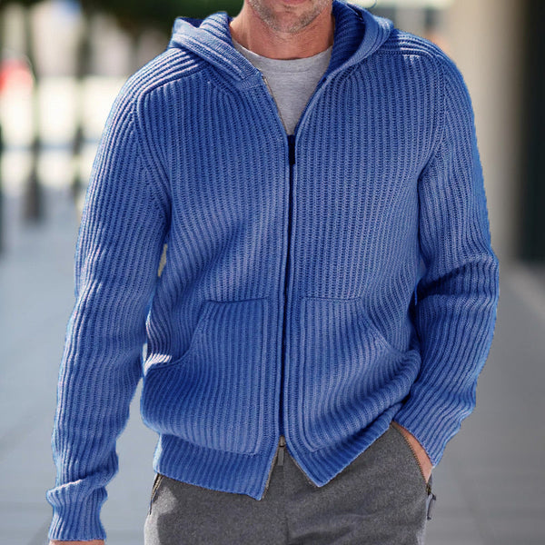 Men's Hooded Long Sleeve Knitted sweater