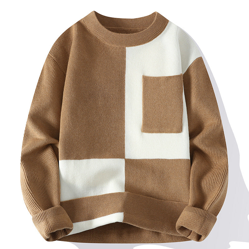 Round Neck Multicolor Sweaters