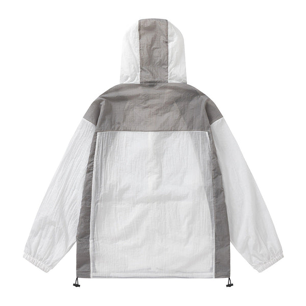 Contrast Patchwork Lightweight Sun Protection jacket