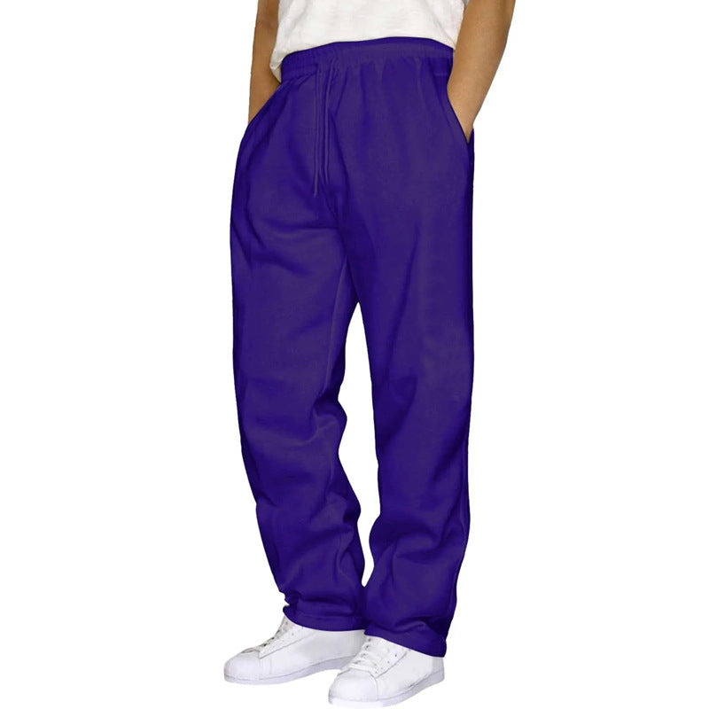 Men's And Women's Fleece-lined Thickened Sweatpants