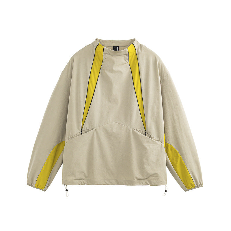 Color Matching Outdoor Sun Protection UPF50 Stand Collar Double Open Zipper Jacket