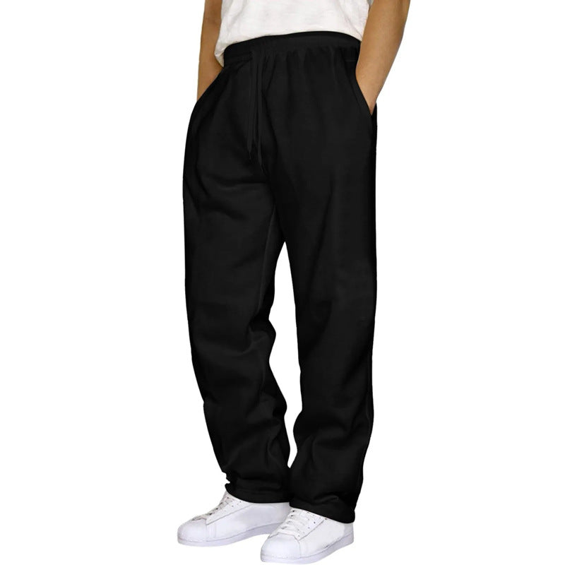 Men's And Women's Fleece-lined Thickened Sweatpants