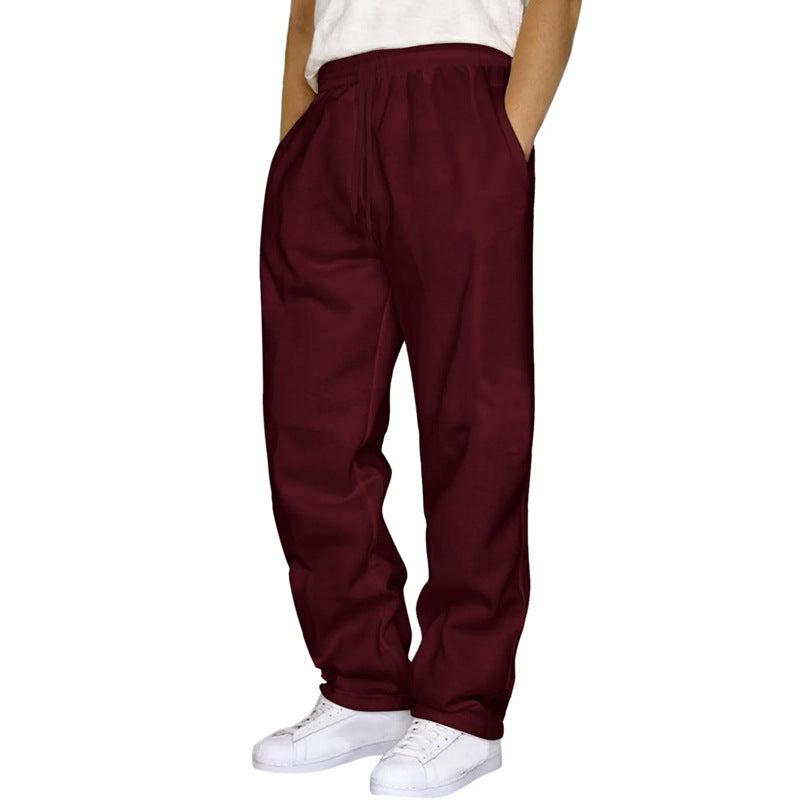 Men's And Women's Fleece-lined Thickened Sweatpants