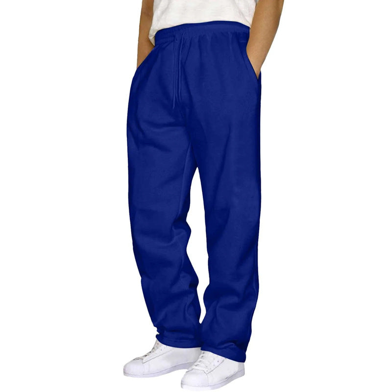 Men's And Women's Fleece-lined Thickened Sweatpants