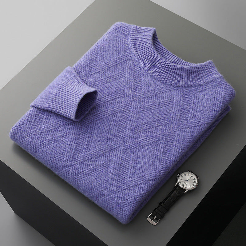 Woolen Men's Half Turtleneck Thickened Sweater