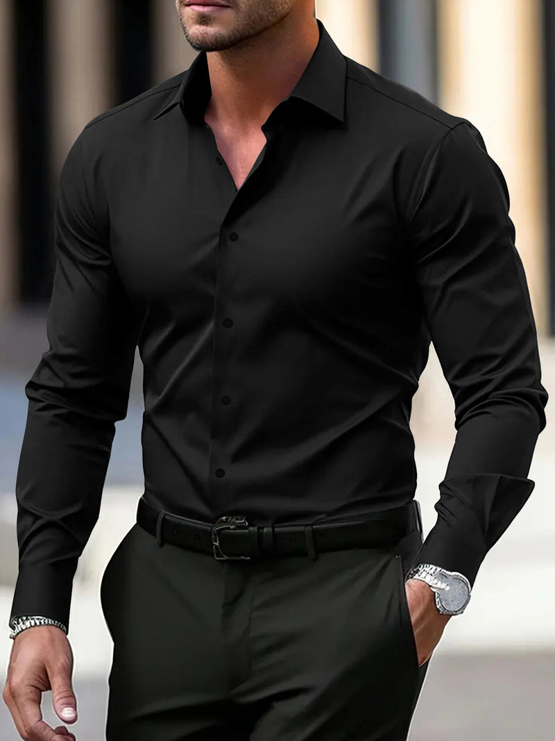 Men's Long Sleeve Business Formal Slim Fit Shirt