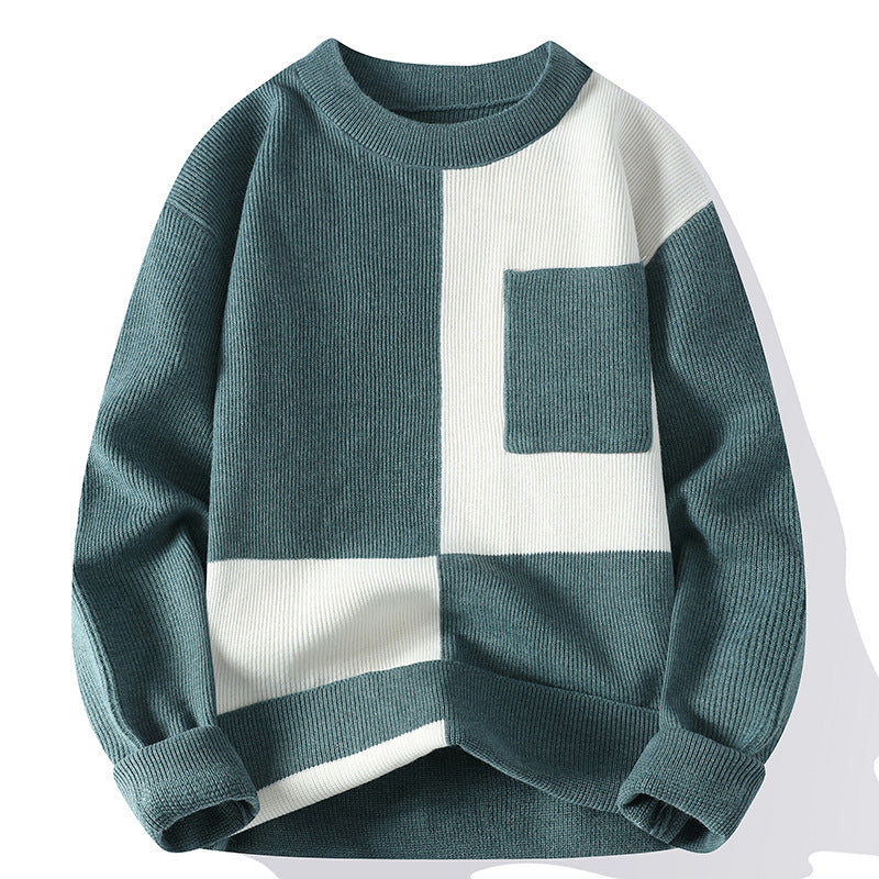 Round Neck Multicolor Sweaters