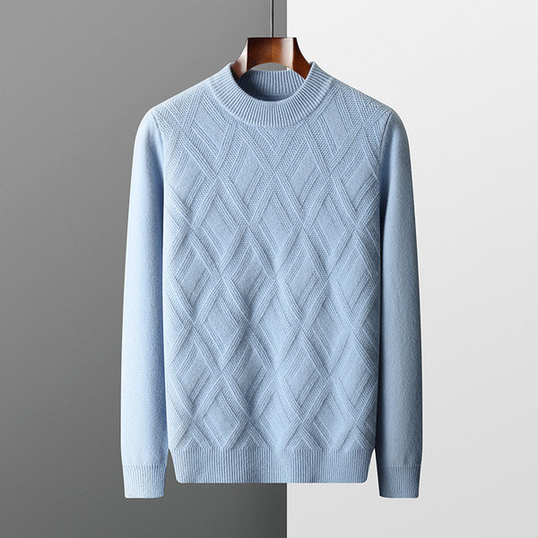 Woolen Men's Half Turtleneck Thickened Sweater