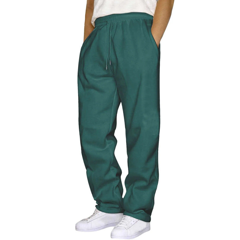 Men's And Women's Fleece-lined Thickened Sweatpants