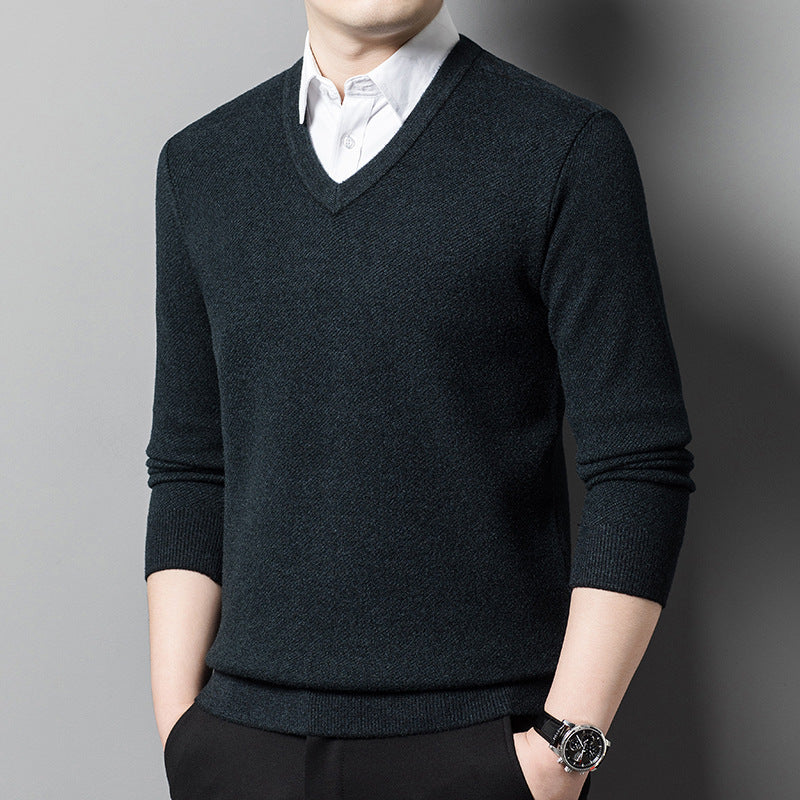 Men's Thick Woolen Sweater Middle-aged Business sweater