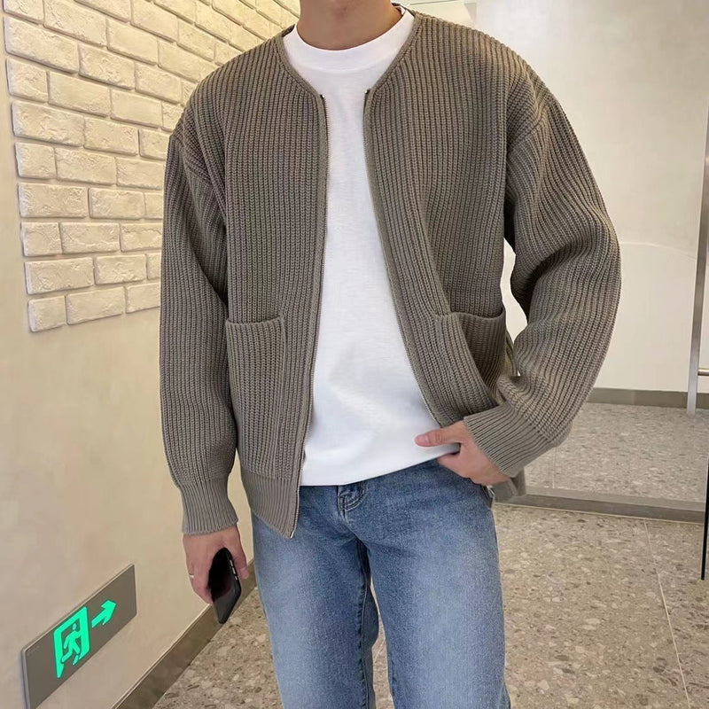 Knitted Cardigan Men's Sweater