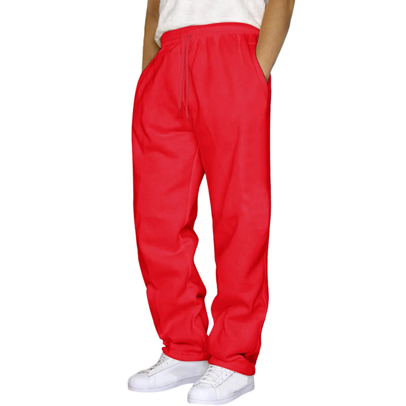 Men's And Women's Fleece-lined Thickened Sweatpants