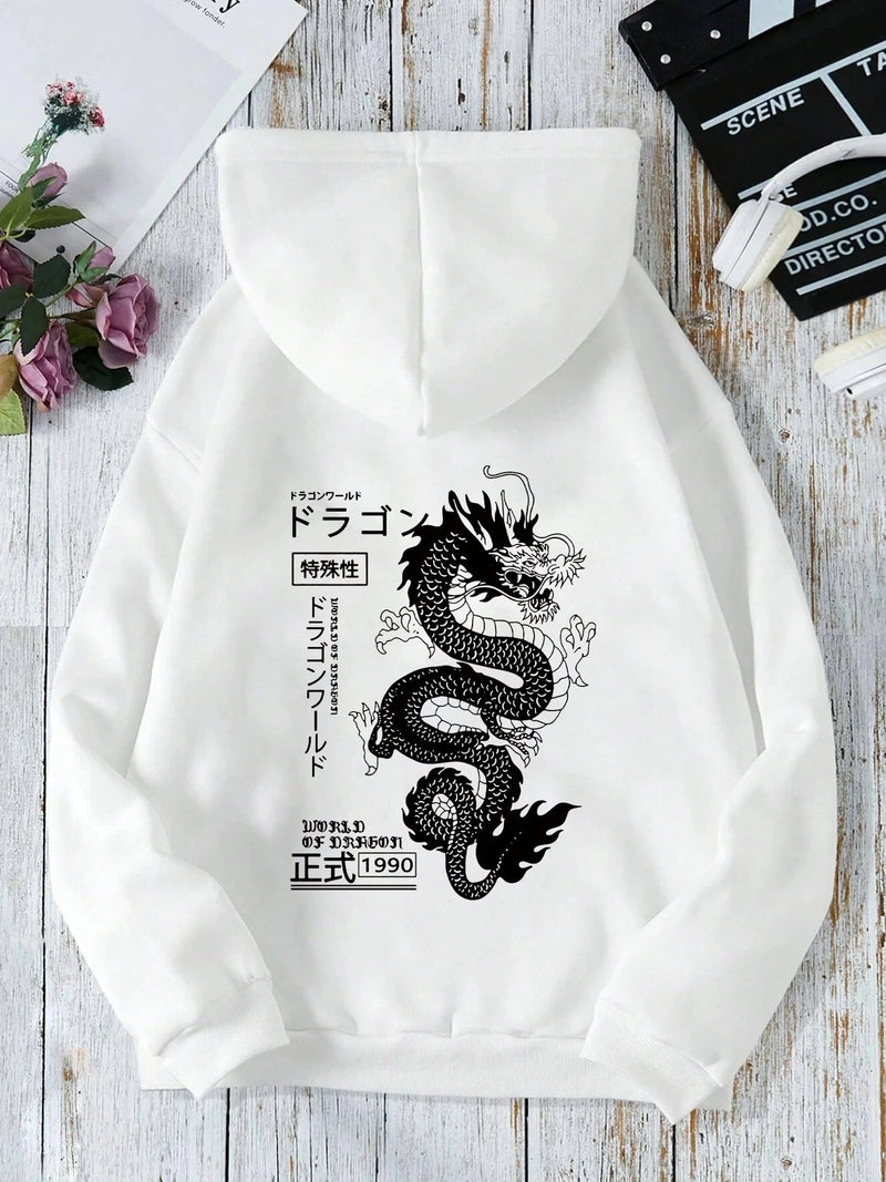 Printed Dark Style Hoodie