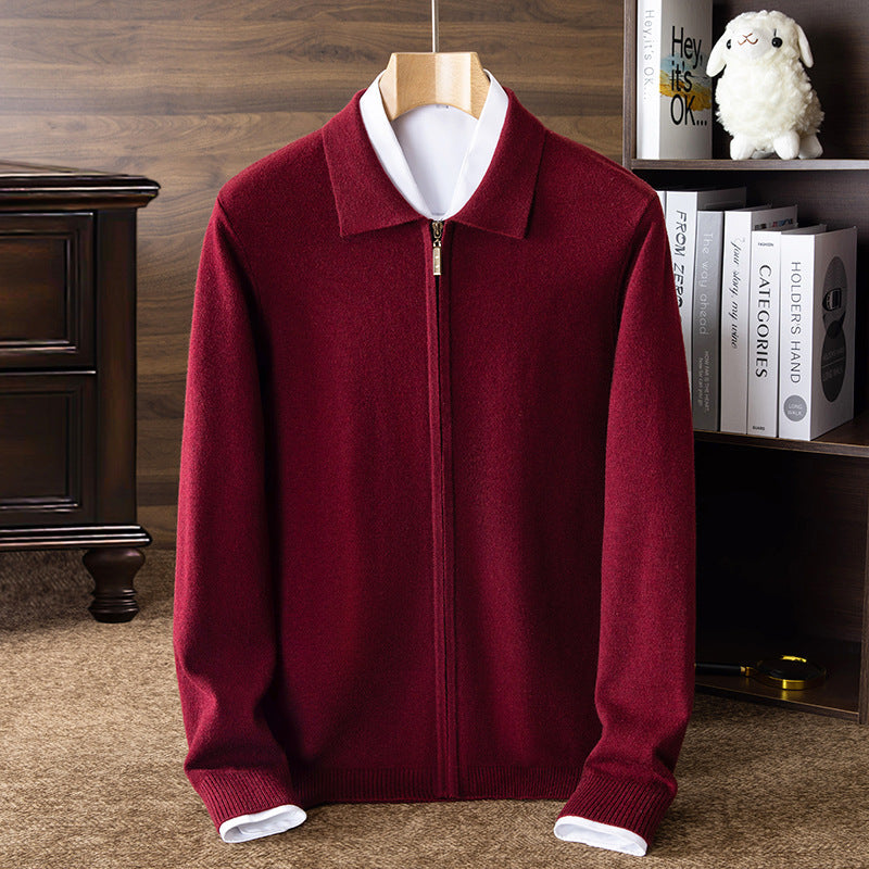Fully Open Long-sleeve Zipper Thickening Cardigan Youth Coat