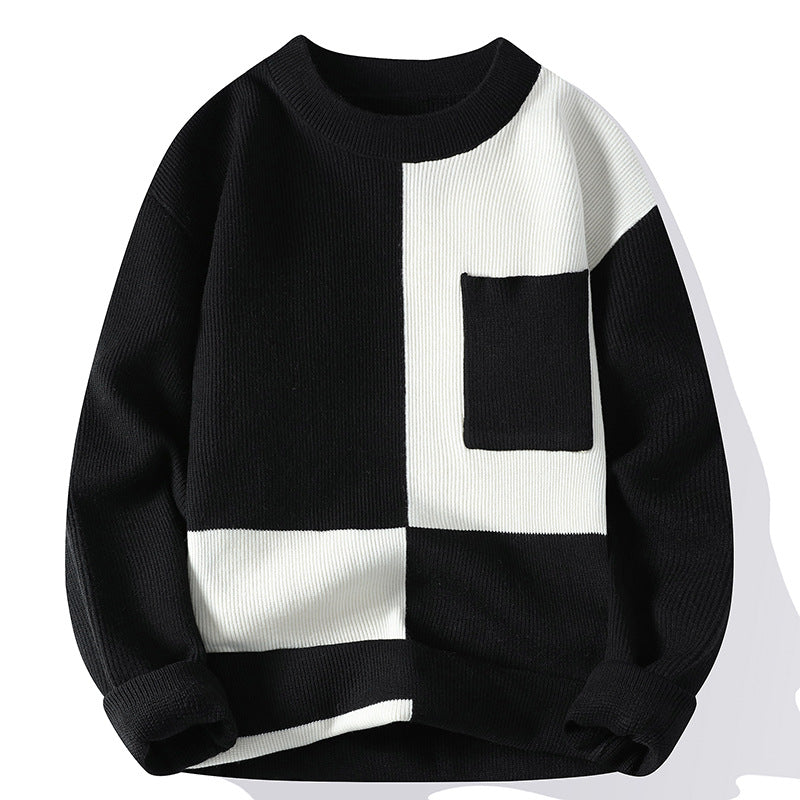 Round Neck Multicolor Sweaters