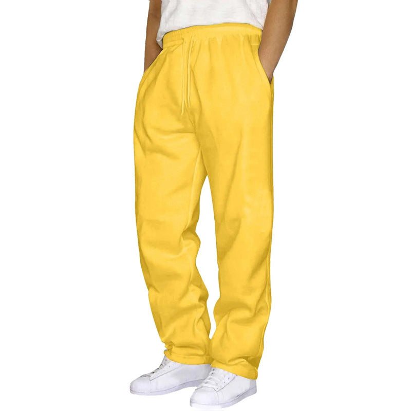 Men's And Women's Fleece-lined Thickened Sweatpants