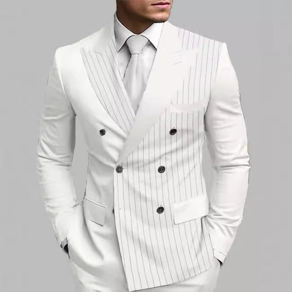 Men's Printed Posterior Median Split Suit Jacket