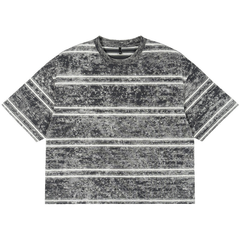 Retro Style Striped Loose T-shirt