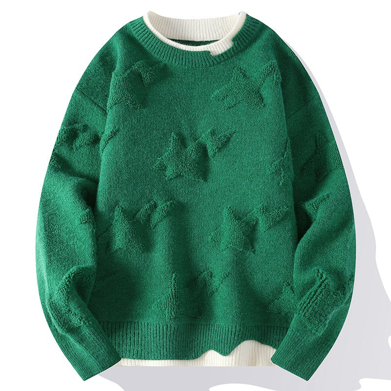 Autumn And Winter Round Neck Knitwear Sweater