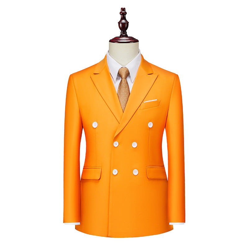 Men's Business Casual Double-breasted Suit Jacket