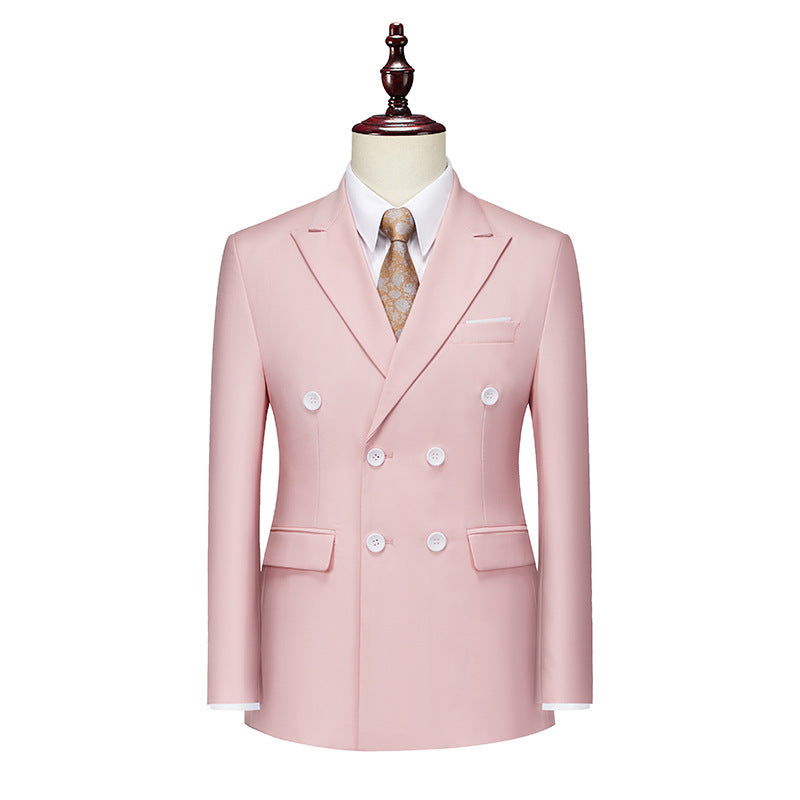Men's Business Casual Double-breasted Suit Jacket