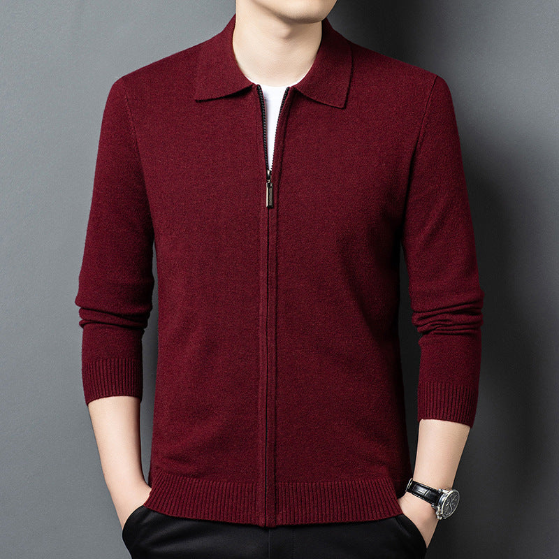 Fully Open Long-sleeve Zipper Thickening Cardigan Youth Coat