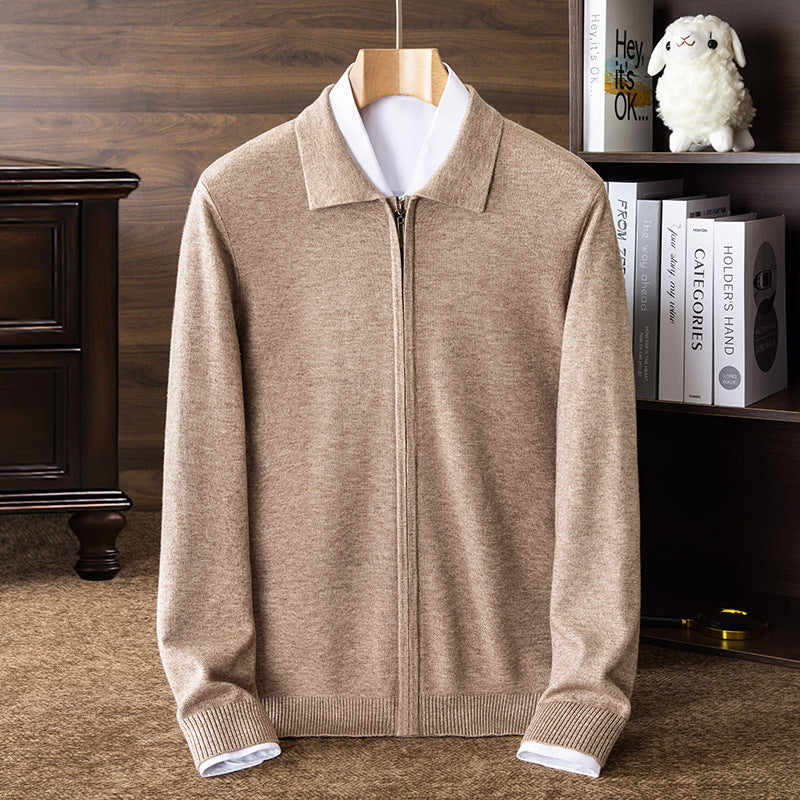 Fully Open Long-sleeve Zipper Thickening Cardigan Youth Coat