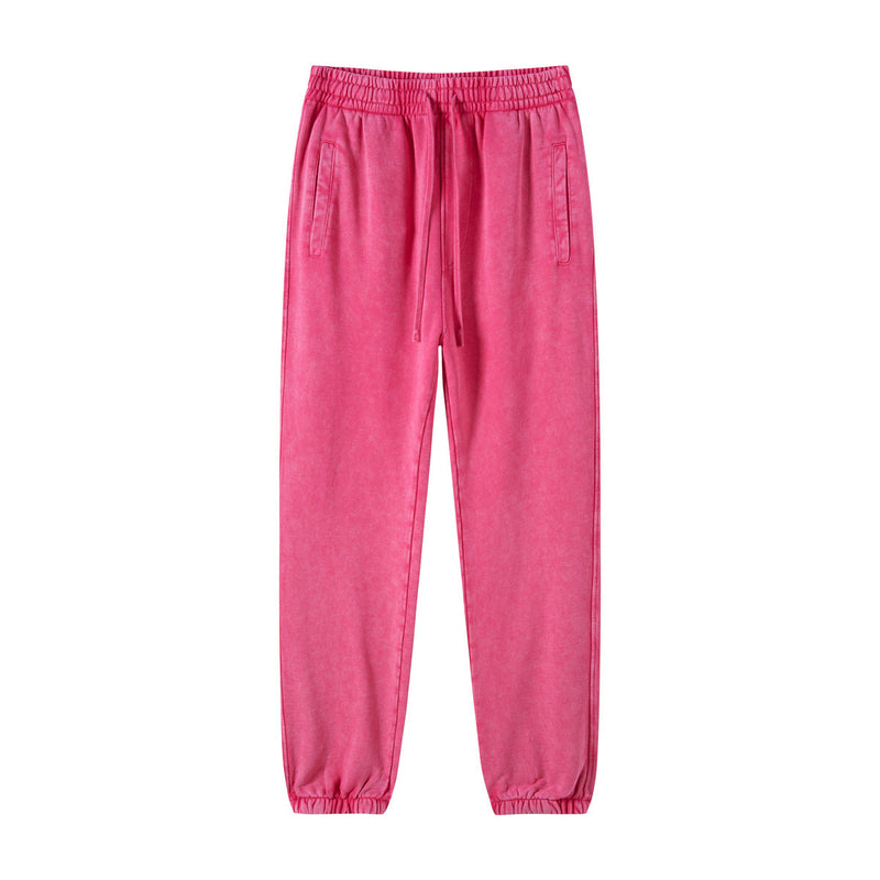 Waxed Old Loose Trousers Men's Wash Sweatpants