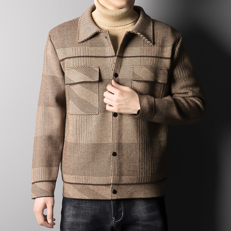 Men's Single-breasted Thickened jacket
