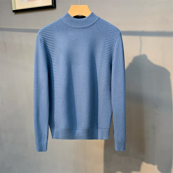 Mock Neck Solid Color Bottoming Casual Sweater