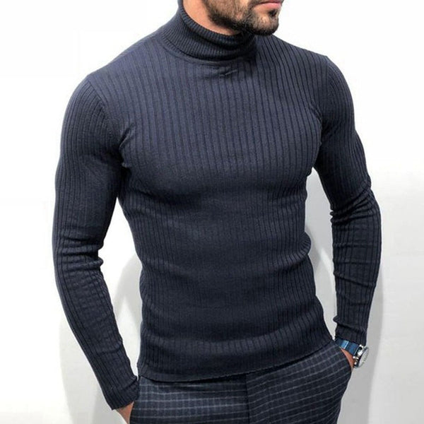 High-necked Black Sweater