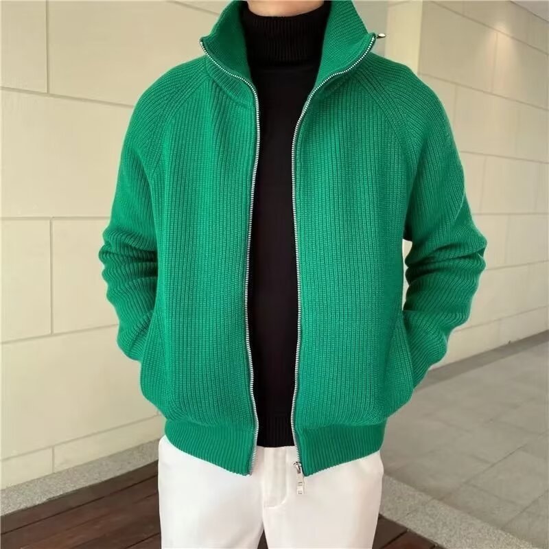 Rabbit Fur Men's Cardigan Sweater