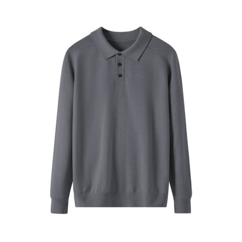 Men's Long-sleeved Sweater Lapel Comfortable All-match sweater