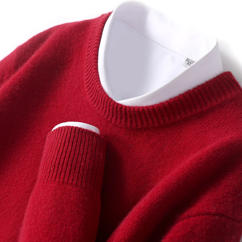 Men's Thickened Pullover Sheep Fur Sweater