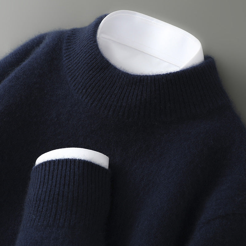 Men's Half-high Collar Thickened Loose Pullover sweater